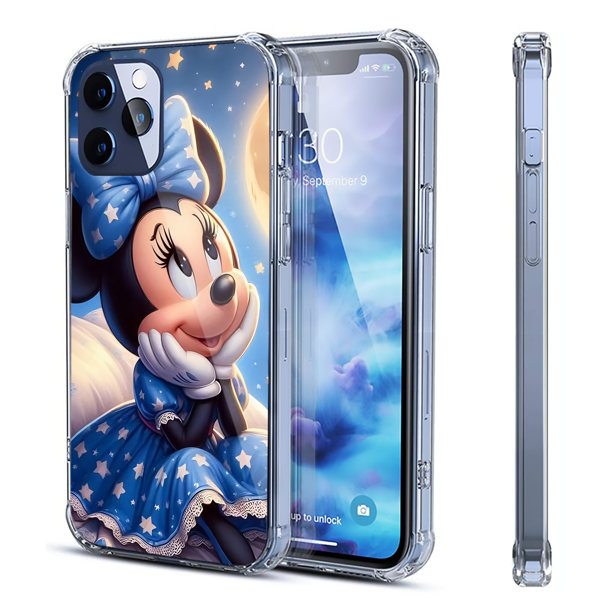 （画像用） ミッキーマウス Mickey Mouse 【iPhone 12シリーズ対応】透明スマホケース（クリアソフトケース）